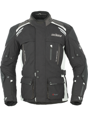 Kurtka motocyklowa tekstylna Büse Highland czarno-biała