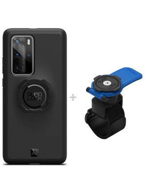 Zestaw: etui na telefon Huawei P40 Pro + uchwyt Quad Lock montowany za pomocą paska z szybkozłączką