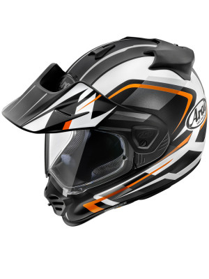Kask adventure Arai Tour-X5 Frost Gun Metallic czarno-biało-pomarańczowy