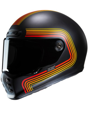Kask integralny HJC V10 Foni czarno-czerwony