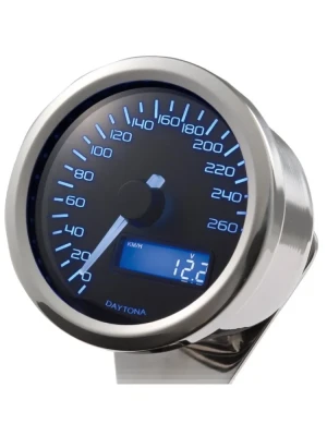 Prędkościomierz cyfrowy Daytona Velona60 z niebiskim podświetleniem Led, srebrny [260 km/h]