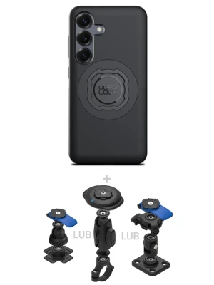 Zestaw 360 Quad Lock: etui MAG na telefon Samsung Galaxy S25 (magnetyczne) oraz wybrane komponenty