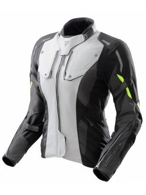 Kurtka motocyklowa damska tekstylna Rebelhorn Hiker IV czarno-szaro-żółta