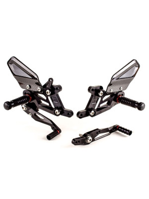 Zestaw regulowanych podnóżków z dźwigniami GILLES FXR-BM04 BMW S 1000 R (17-20)/ S 1000 RR (17-18) czarny