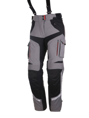 Spodnie motocyklowe damskie tekstylne Modeka Panamericana szaro-czarne