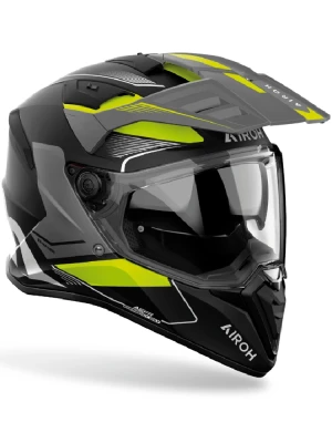 Kask adventure Airoh Bandit Tune czarno-szaro-żółty matowy