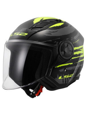 Kask otwarty LS2 OF616 Airflow II Brush czarno-żółty