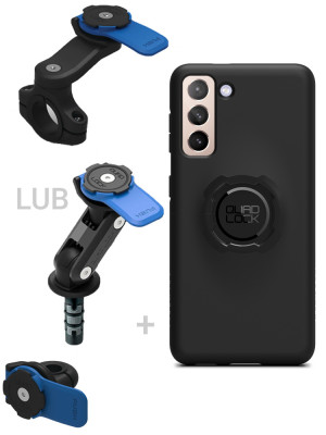 Zestaw na motocykl: etui na telefon Samsung Galaxy S21 oraz mocowanie Quad Lock
