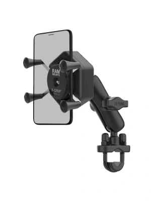 Uchwyt na telefon RAM X-Grip z adapterem tłumiącym wibracje i podstawą w kształcie litery U - średni