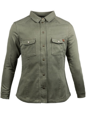 Koszula motocyklowa damska John Doe Motoshirt oliwkowa
