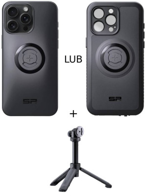 Zestaw: etui na telefon iPhone 15 Pro Max + statyw/selfie stick SPC+ SP Connect
