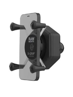 Uchwyt na telefon RAM X-Grip z kulą montażową 1" i adapterem tłumiącym wibracje