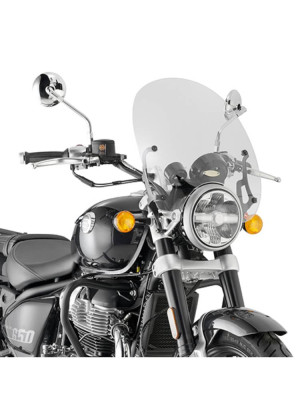 Szyba motocyklowa Givi do Royal Enfield Super Meteor 650 (23-) przezroczysta [mocowanie w zestawie]