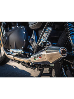 Podwójny tłumik G.P.R Vintacone [Slip-On, Stainless Steel] - Triumph Street Twin 900 [15-19] e3