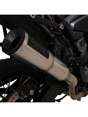 Tłumik motocyklowy Vance & Hines Adventure Hi-Output 450 do Harleya Davidsona Pan America 1250 ABS / Special (21-24) Szczotkowana Stal