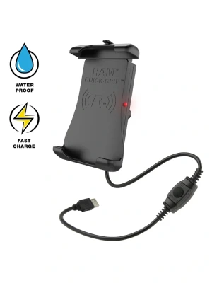 Uchwyt na telefon RAM Quick-Grip do ładowania bezprzewodowego 15W
