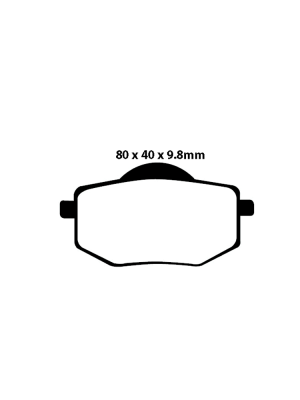 Klocki hamulcowe EBC FA136 80 x 40 x 9.8mm NA PRZÓD