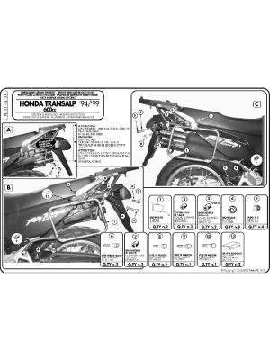 Stelaż kufrów bocznych Monokey, Retro Fit Kappa Honda XL 600V Transalp (94-99)