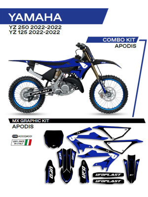 Komplet naklejek UFO Apodis do Yamahy YZ 125/250 (22-) czarny