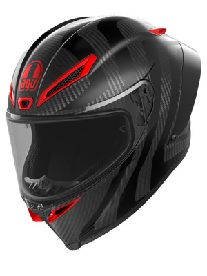 Kask integralny AGV Pista GP RR Intrepido czarno-czerwony matowy