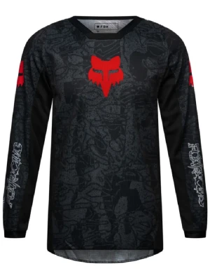 Bluza enduro dziecięca Fox 180 Abyss czarno-szaro-czerwona