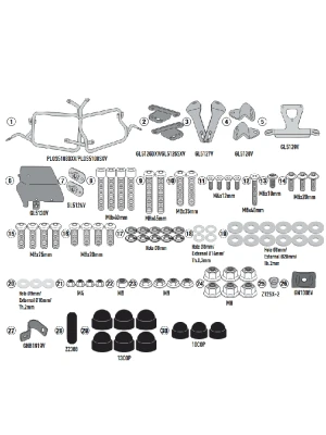 Stelaż asymetrycznych kufrów bocznych K'Voyager Monokey Cam-Side Kappa KL One-Fit BMW (wybrane modele)
