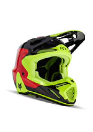 Kask enduro Fox V3 Revise czerwono-czarno-żółty