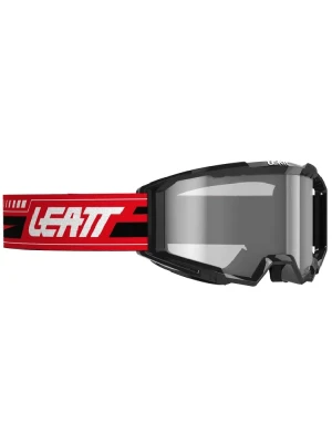 Gogle motocyklowe Leatt Vizion 3.5 Iriz z przyciemnianą srebrną szybką, czarno-czerwone