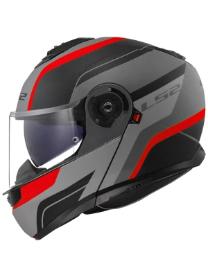 Kask szczękowy LS2 FF908 Strobe II Monza szaro-czerwony