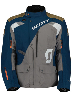Kurtka motocyklowa tekstylna Scott Dualraid Dryo niebiesko-szara