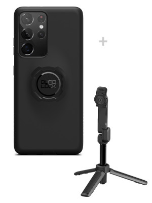 Zestaw: etui na telefon Samsung Galaxy S21 Ultra + statyw/ selfie stick Quad Lock