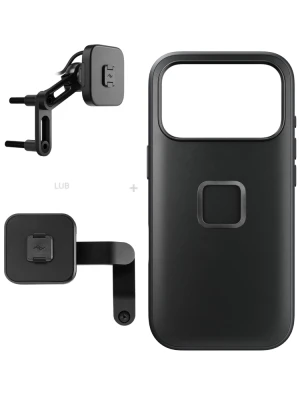 Zestaw na motocykl: etui Peak Design Mobile Everyday Clarino Case iPhone 17 Pro z mocowaniem motocykla
