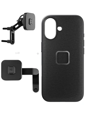 Zestaw na motocykl: etui Peak Design Mobile Everyday Fabric do smartfona Iphone 17 z mocowaniem motocykla