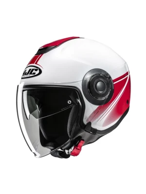 Kask otwarty HJC i40N Vision biało-czerwony