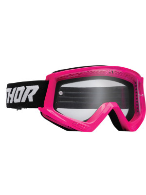 Gogle motocyklowe Thor Combat Racer fluo różowo-czarne