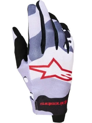 Rękawice cross dziecięce Alpinestars MX Radar czarno-fioletowo-czerwone