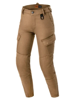 Jeansy motocyklowe damskie Shima Recon brązowe