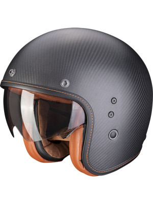 Kask otwarty Scorpion Belfast Evo Carbon Solid matowy czarny