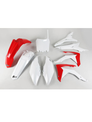 Komplet plastików UFO do Hondy CRF 250R (14-17), CRF 450R (13-16) z pokrywą filtra powietrza czerwono-biały