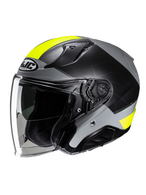 Kask otwarty HJC RPHA 31 Chelet srebrno-czarno-żółty
