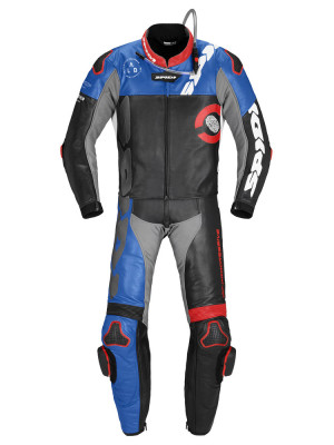 Kombinezon motocyklowy dwuczęściowy Spidi DP-Progressive Touring czarno-czerwono-niebieski