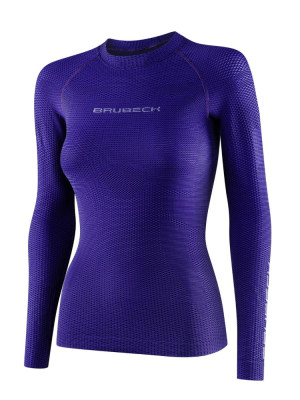 Bluza termoaktywna damska Brubeck 3D Pro fioletowa