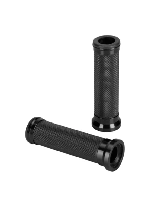 Manetki motocyklowe uniwersalne Lampa Alu-Grip czarne