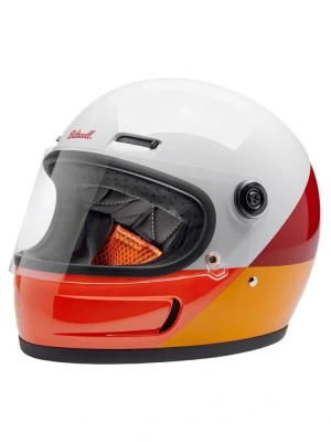 Kask integralny Biltwell Gringo SV biało-pomarańczowo-żółty