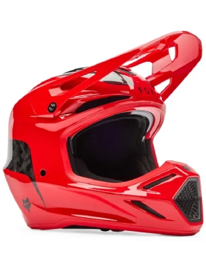 Kask enduro Fox V3 RS Fracture czarno-czerwony