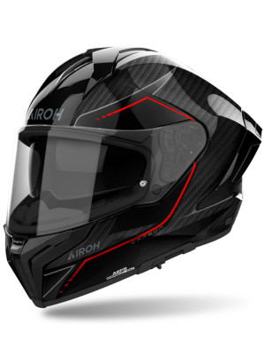 Kask integralny Airoh Matryx Carbon Stylish czarno-czerwony