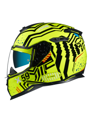 Kask integralny Nexx SX.100 Enigma żółto-czarny