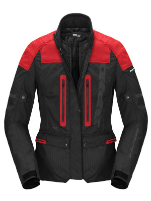 Kurtka motocyklowa damska tekstylna Spidi Traveler 3 Evo H2Out czarno-czerwona