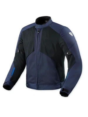 Kurtka motocyklowa tekstylna REV’IT! Torque 3 H2O czarno-ciemnoniebieska