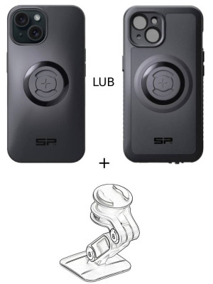 Zestaw do samochodu: etui na telefon iPhone 15 + mocowanie SP Connect